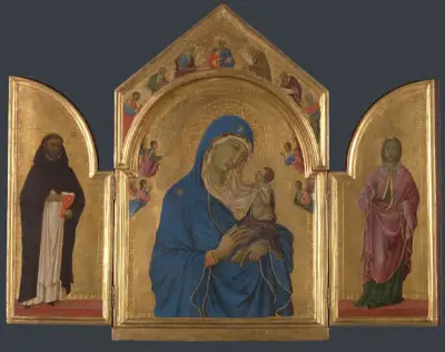 The Virgin and Child with Saints Dominic and Aurea Duccio di Buoninsegna